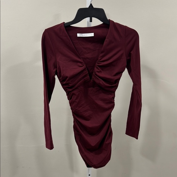 Susana Monaco Tops - SUSANA MONACO Ruched Bodycon top In Raspberry